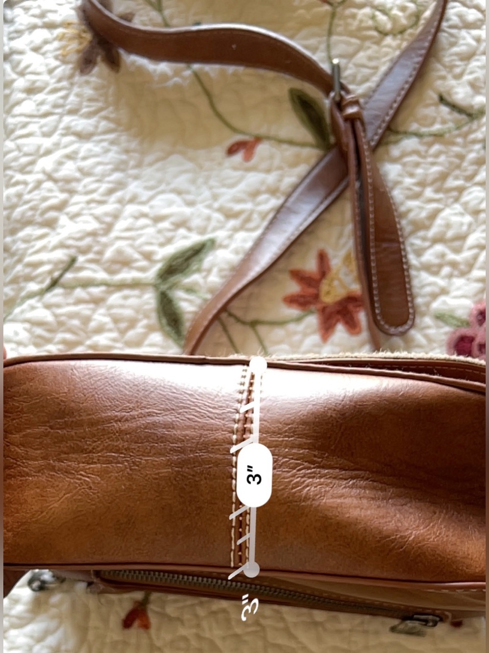 Trinity Ranch Brown Cowhide Lining Leather Studded Crossbody Bag Western - Picture 15 of 15
